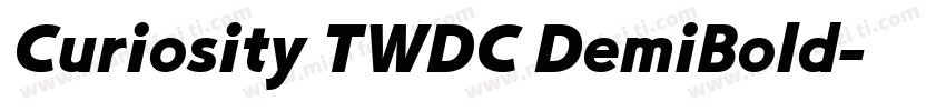 Curiosity TWDC DemiBold字体转换